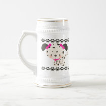 Diddles Dalmatian Stein Pink Coffee Mugs