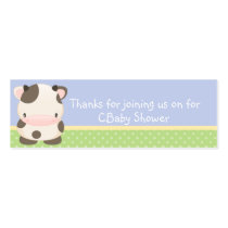 Diddles Farm moo-Cow Baby Shower Favour Tag B