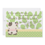 Diddles Farm Moo-Cow Green Birthday Invitation