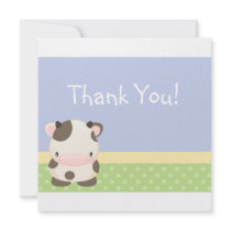 Diddles Farm Moo-Cow Thank you Card B