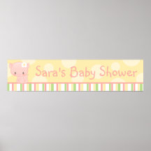 Diddles Farm Pig Baby Shower Banner Print