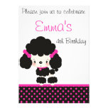 Diddles Poodle Birthday Party Invitation