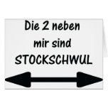 die 2 neben mir sind stockschwul greeting card