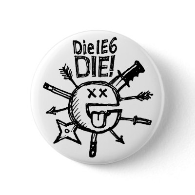 Die IE6 DIE! Sketchnote Button by rohdesign