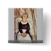 Die Schöne Drogeristin By Modigliani Amedeo Button