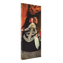 Diego Velazquez - Portrait of Mariana de Austria Canvas Print