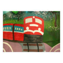 Diesel engine train, Chiayi, Taiwan Cards