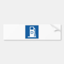 Diesel Gas Street Sign Bumper Stickers