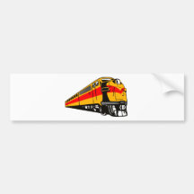 diesel passenger train freight locomotive bumper stickers