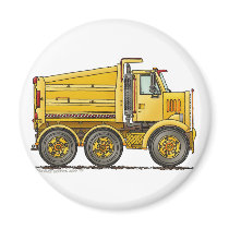 Diesel Tandem Dump Truck Construction Magnets