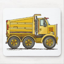 Diesel Tandem Dump Truck Construction Mouse Pad
