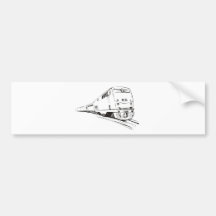 diesel train locomotive rail transport bumper sticker