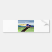 diesel train passenger freight locomotive bumper sticker