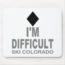 Difficult Ski Colorado Mousepad