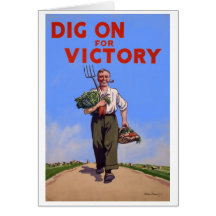 Dig on for Victory Vintage Greeting Card