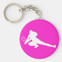 Dig Silhouette Keychain Pink