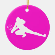 Dig Silhouette Ornament w/Name Pink