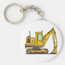 Digger Shovel Construction Key Chains