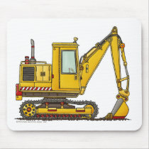 Digger Shovel Construction Mouse Pad