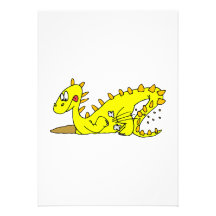 Digger the dragon personalised invites