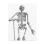Digging Skeleton Illustration Post Card