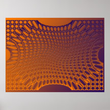 Digital Abstract Op-art  Trampoline rhapsody Print
