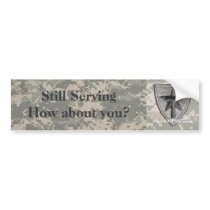 digital acu patch cropped Still Serving Bumper Stickers