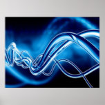 Digital Art - Blue Sine Waves posters