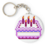 digital birthday cake keychains