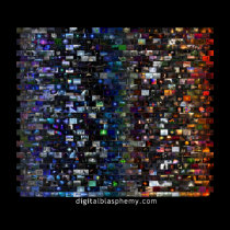 Digital Blasphemy Spectrum Mosaic (Black) posters