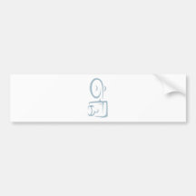 Digital Camera in Swish Drawing Style Bumper Stickers