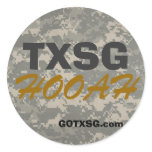 digital camoTXSG, GOTXSG.com, HOOAH round decal stickers