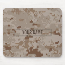 Digital Desert Camouflage (Customisable) Mousemats