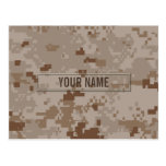 Digital Desert Camouflage (Customisable) postcards