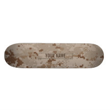 Digital Desert Camouflage (Customisable) Skate Board