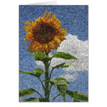 Digital Expressionism: Sunflower Card