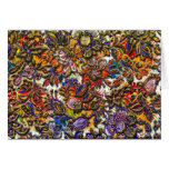 Digital Floral Pattern Art Greeting Cards