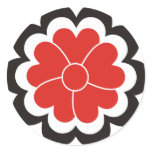 Digital Flower Envelope Seal Round Sticker