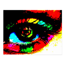 Digital Graffiti Eye Post Card