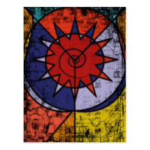 Digital Graffiti Urban Tribal Style Postcard
