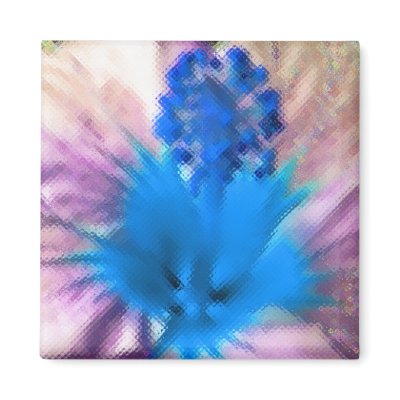 Digital Hibiscus Fridge Magnet by Perlyyyy