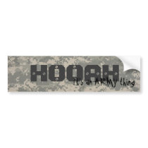 digital, HOOAH, It's an ARMY thing. Bumper Stickers