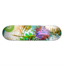 Digital illustration graphic - skateboard deck