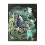 digital monarch butterfly painting post card postcards