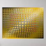 Digital Op-art  Spheroid magnetism posters