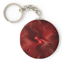 Digital Red Waves Keychain keychains