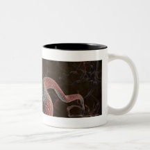 Digital rendering of neurons coffee mug