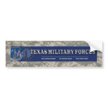 digital, texas military forces bumper sticker