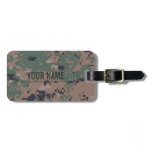 Digital Woodland Camouflage (Customisable) luggage tags