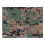 Digital Woodland Camouflage (Customisable) postcards
